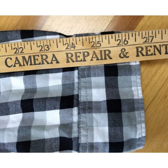 LEVIS Pearl Snap Shirt Mens XXL Plaid Buffalo Check Western Sawtooth Pockets 2XL - Picture 16 of 16